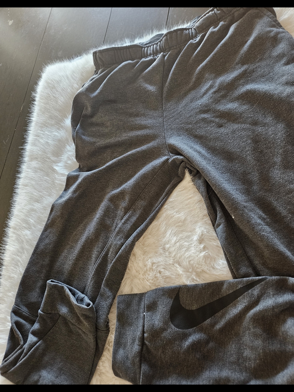Nike Dark Gray Men's Sweatpants with Swoosh